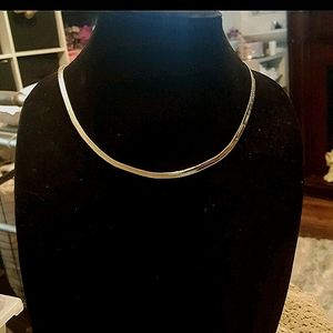 Sterling Silver Heringbone Necklace
